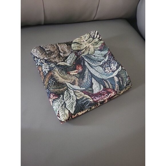 Safari Tapestry Throw Pillow Tiger Jungle 18x17” Elephant Jungle Brush - Picture 2 of 16
